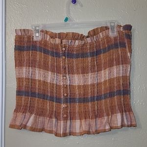 Cute brown n blue  crop top